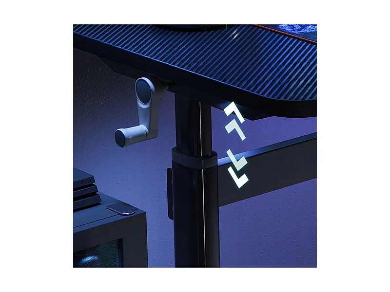 Biurko regulowane dziecięce komputerowe gamingowe stół loft czarne 100 cm