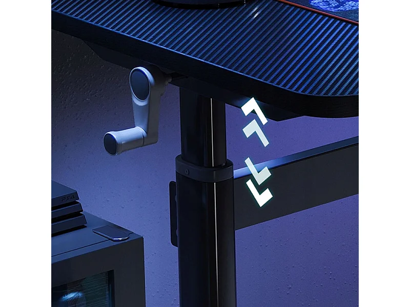 VERSTELLBARER KINDER-COMPUTER-GAMING-TISCH LOFT SCHWARZ 100 CM