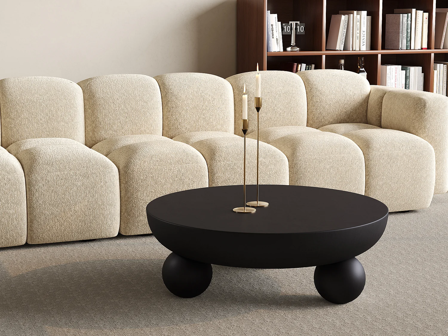 Table basse en métal - Noir - SILIDA