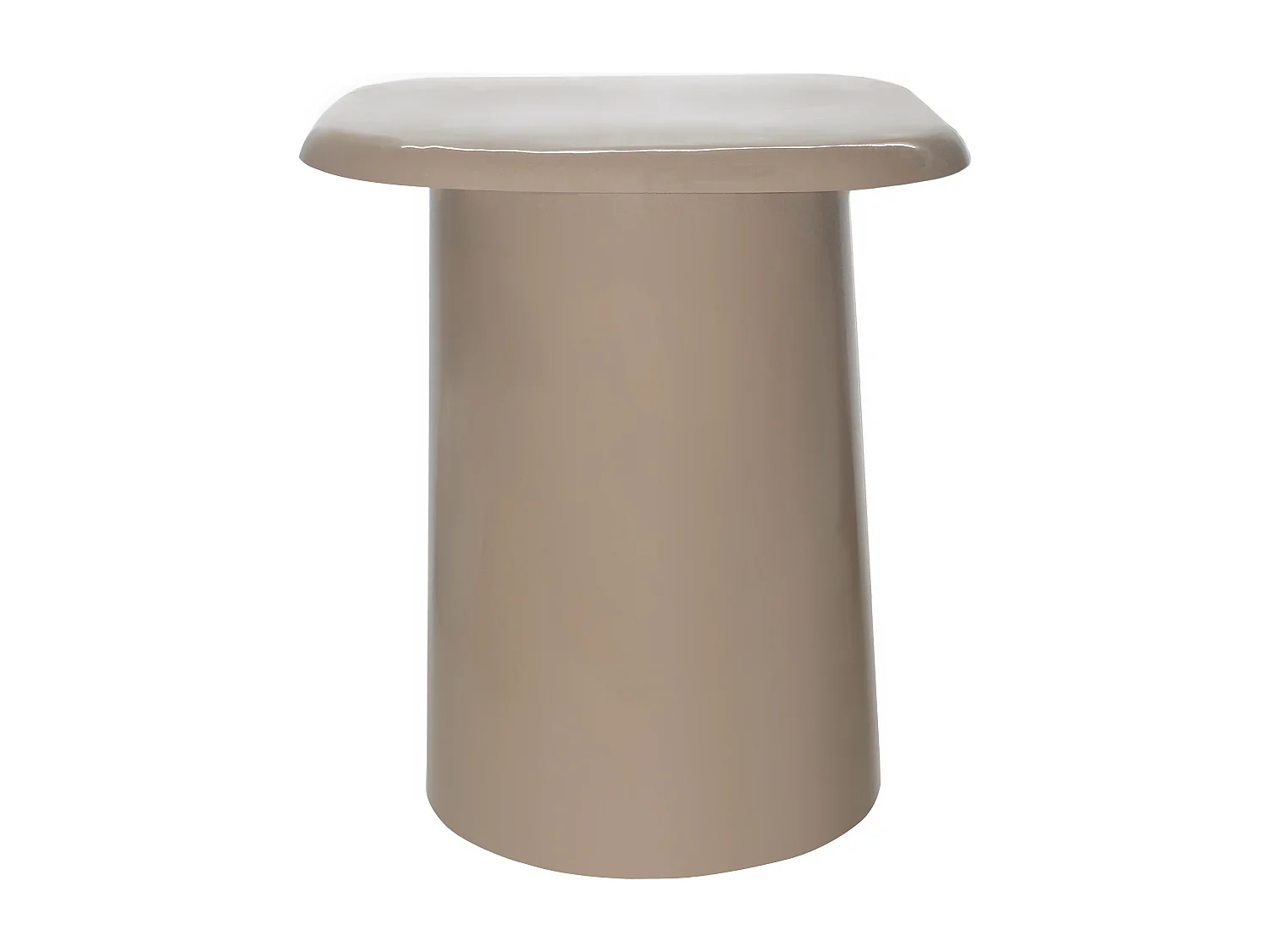 Table d'appoint en métal - Taupe brillant - LONIRA