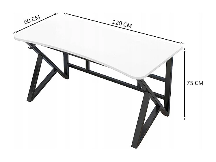 MESA DE COMPUTADOR BRANCA MODERNA PARA GAMER GRANDE LOFT 120 CM