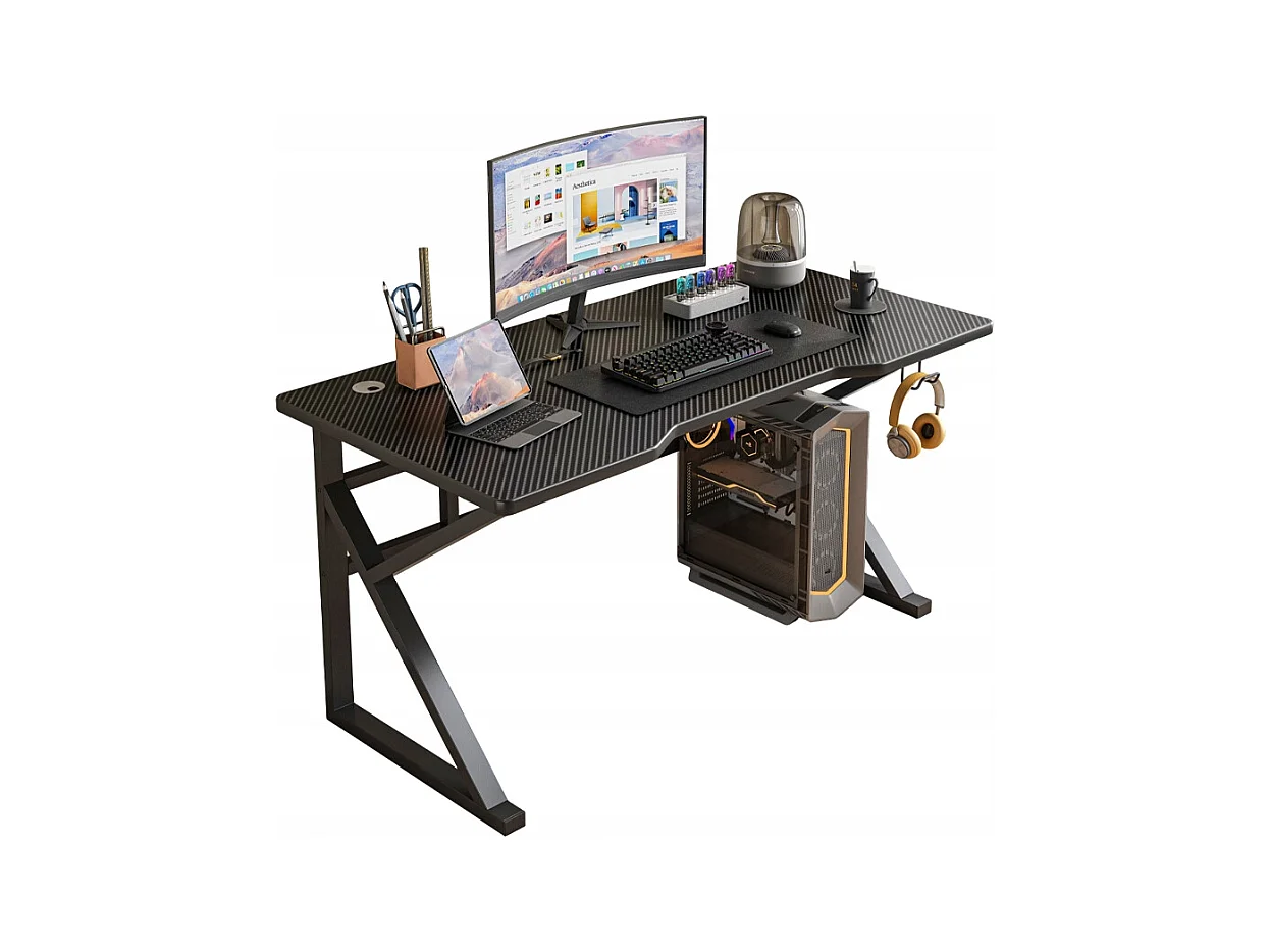 MESA DE JUEGO PARA GAMER MODERNO INFORMÁTICA NEGRA 120 CM