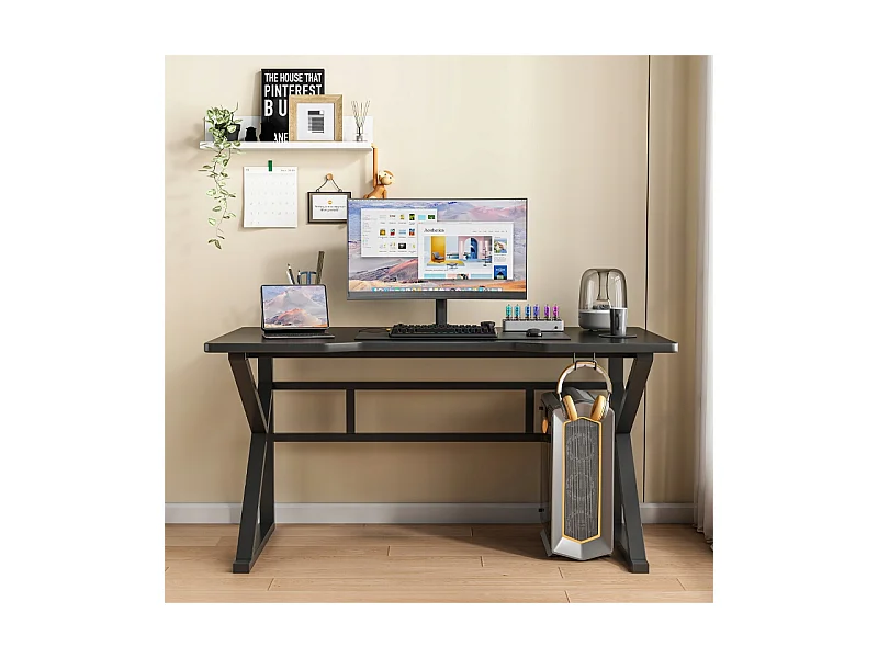 MESA DE JUEGO PARA GAMER MODERNO INFORMÁTICA NEGRA 120 CM