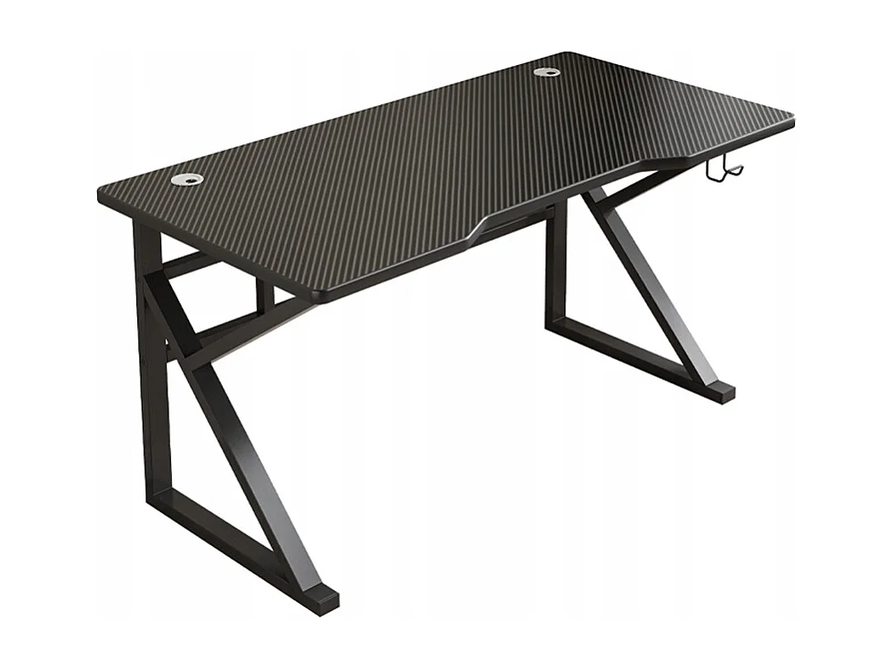 GAMING-SCHREIBTISCH FÜR MODERNE COMPUTERSPIELER, SCHWARZ, 120 CM