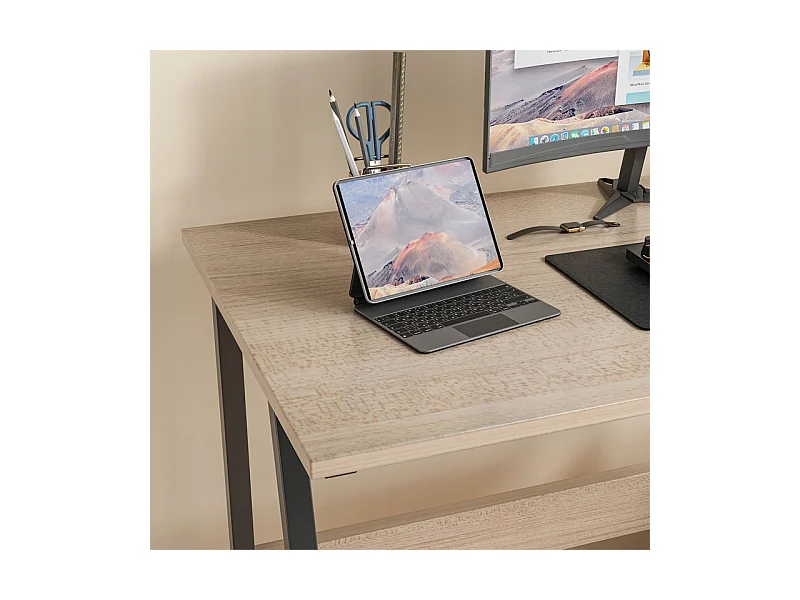 Biurko komputerowe do szkoły, nowoczesne, jasny dąb, loft 100 cm