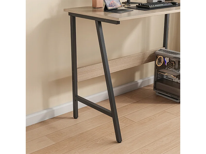 BUREAU D'ORDINATEUR INDUSTRIEL SCOLAIRE MODERNE LOFT CHÊNE CLAIR 100 CM