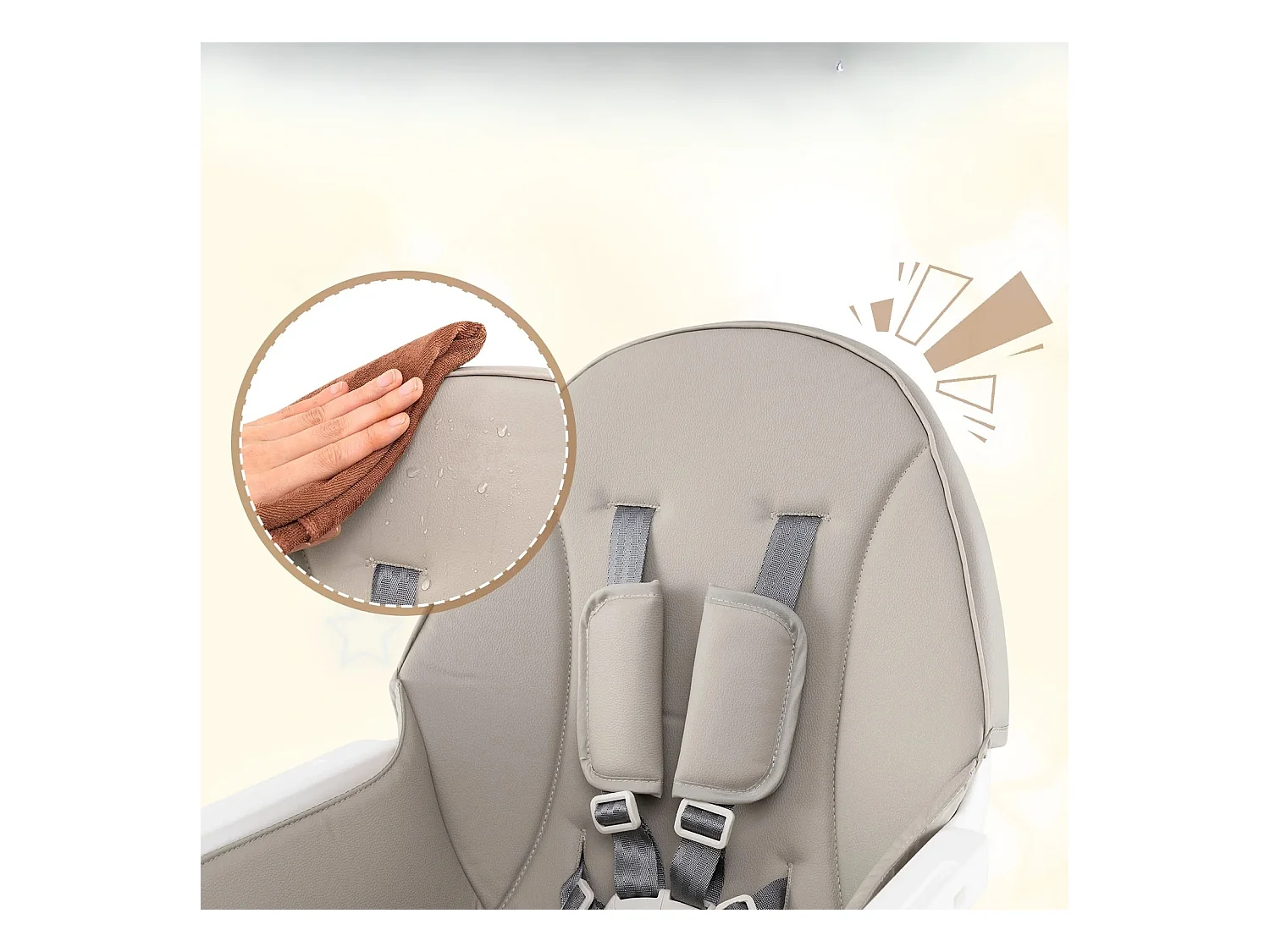 Hochstuhl für Babys & Kleinkinder 6-in-1 Convertible Tisch Stuhl Set mit Bausteintisch Grau