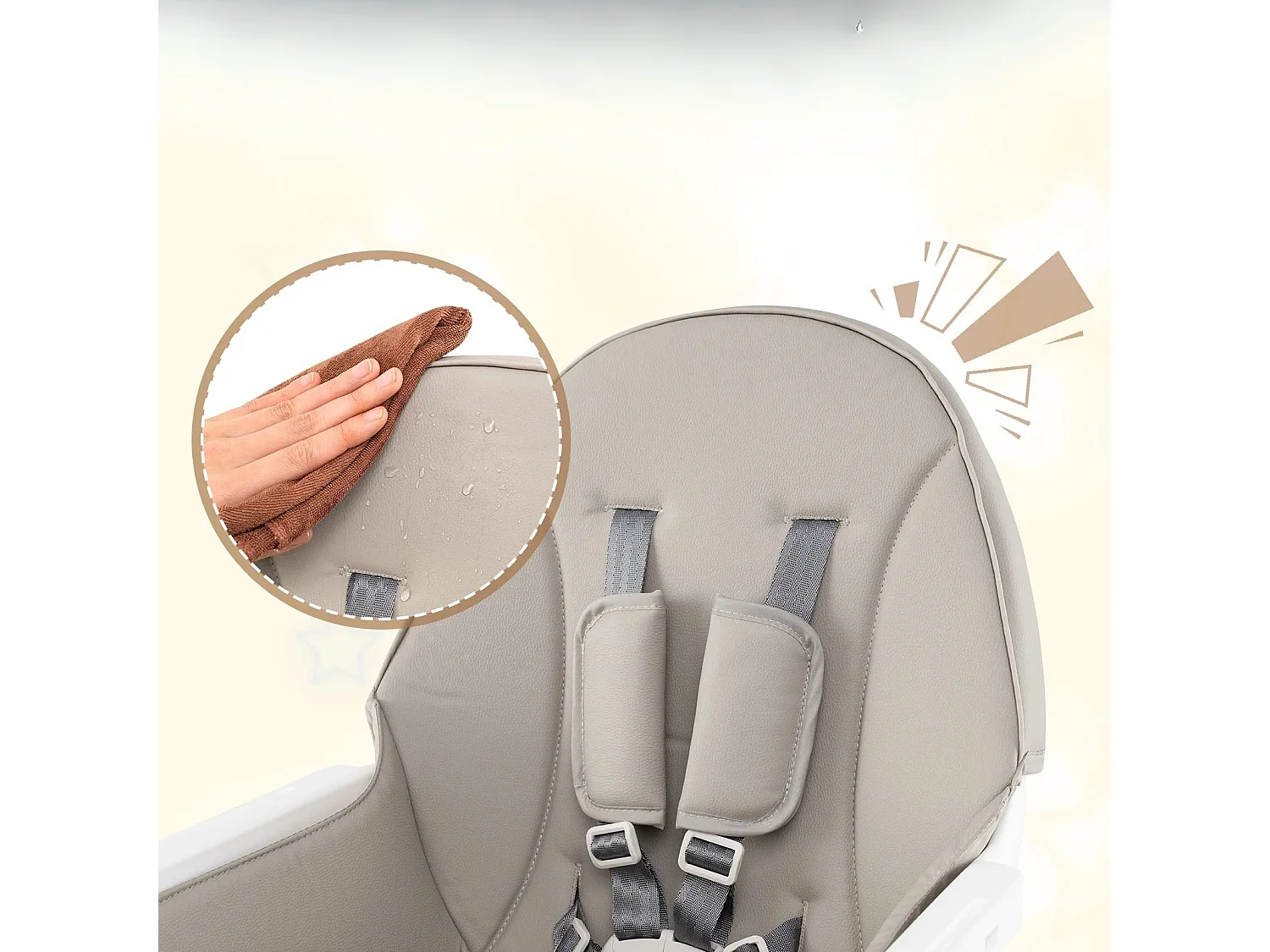 Seggiolone per neonati e bambini 6 in 1 Set di sedie da tavolo trasformabili con tavolo per costruzioni Grigio