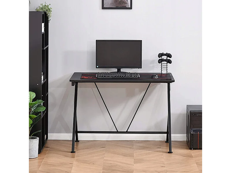 Schreibtisch gaming-computertisch  modern schwarz carbon 100 cm