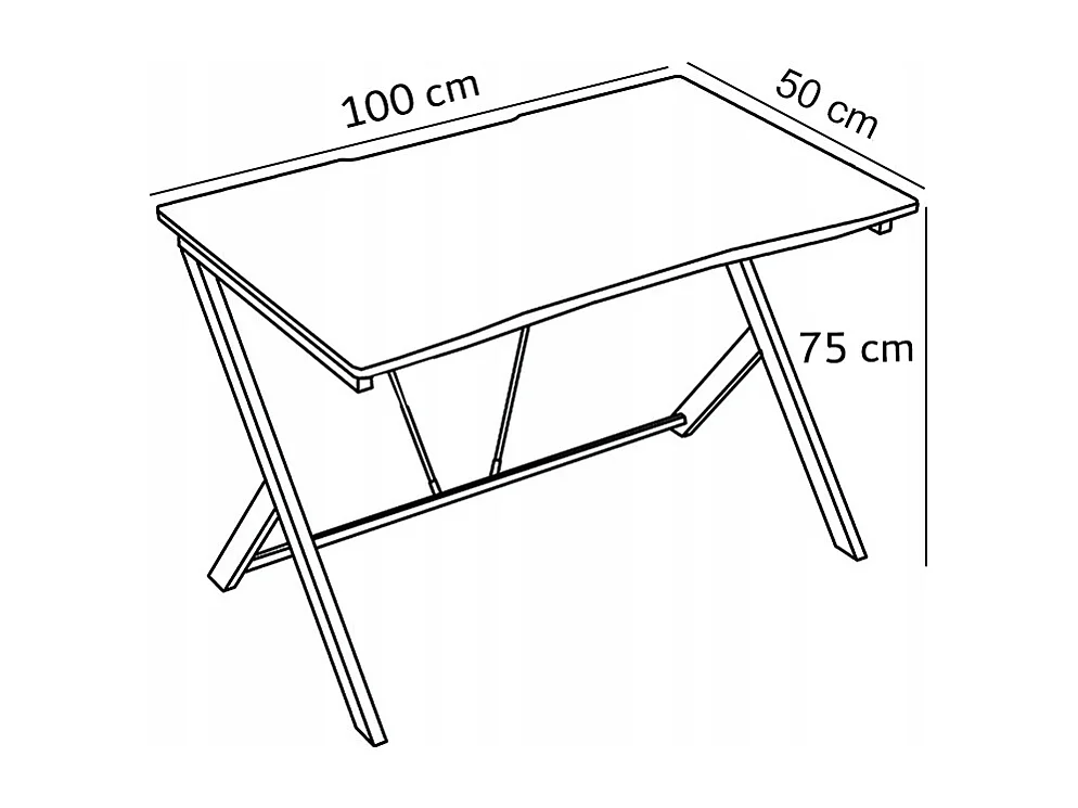 Schreibtisch gaming-computertisch  modern schwarz carbon 100 cm