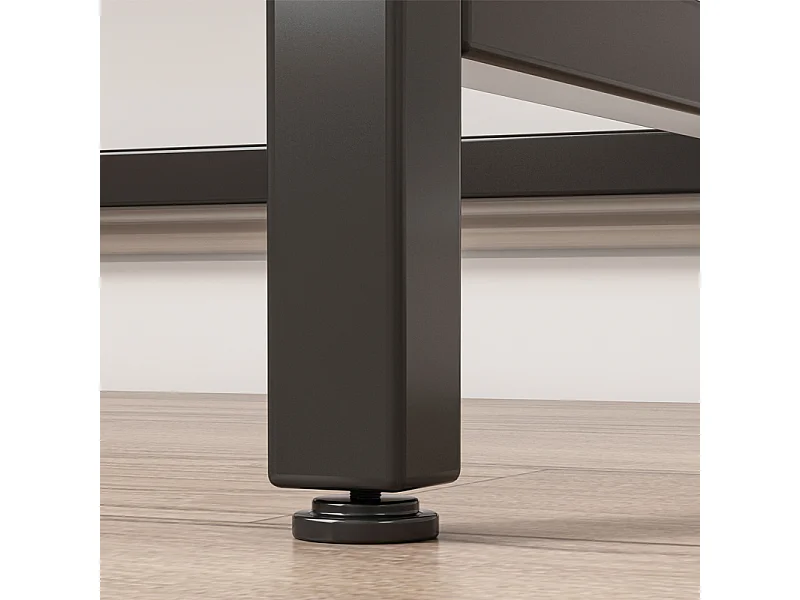 COMPUTERTISCH INDUSTRIELLER TISCH RUSTIKAL BRAUN METALLRAHMEN