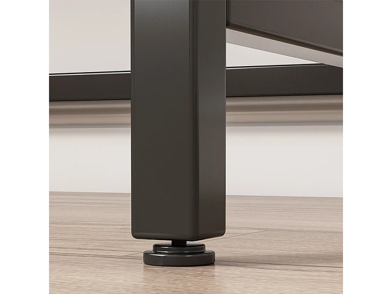 COMPUTERTISCH INDUSTRIELLER TISCH RUSTIKAL BRAUN METALLRAHMEN