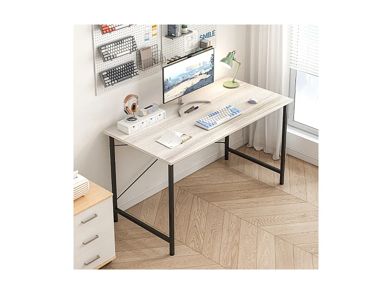 Biurko komputerowe industrialne stolik nowoczesny jasny dąb 120 cm