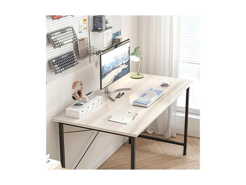 Biurko komputerowe industrialne stolik nowoczesny jasny dąb 120 cm