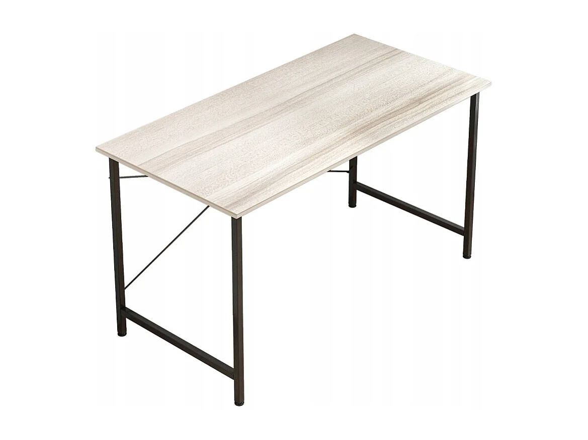Biurko komputerowe industrialne stolik nowoczesny jasny dąb 120 cm