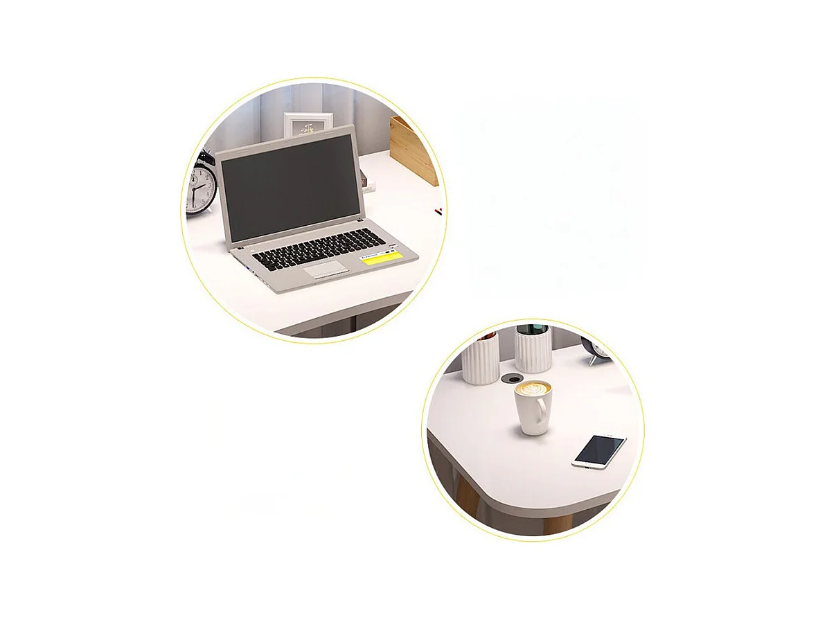 BUREAU INFORMATIQUE POUR LA MAISON OU LE BUREAU TIROIRS BLANCS TABLE LOFT 100 CM SCANDINAVE