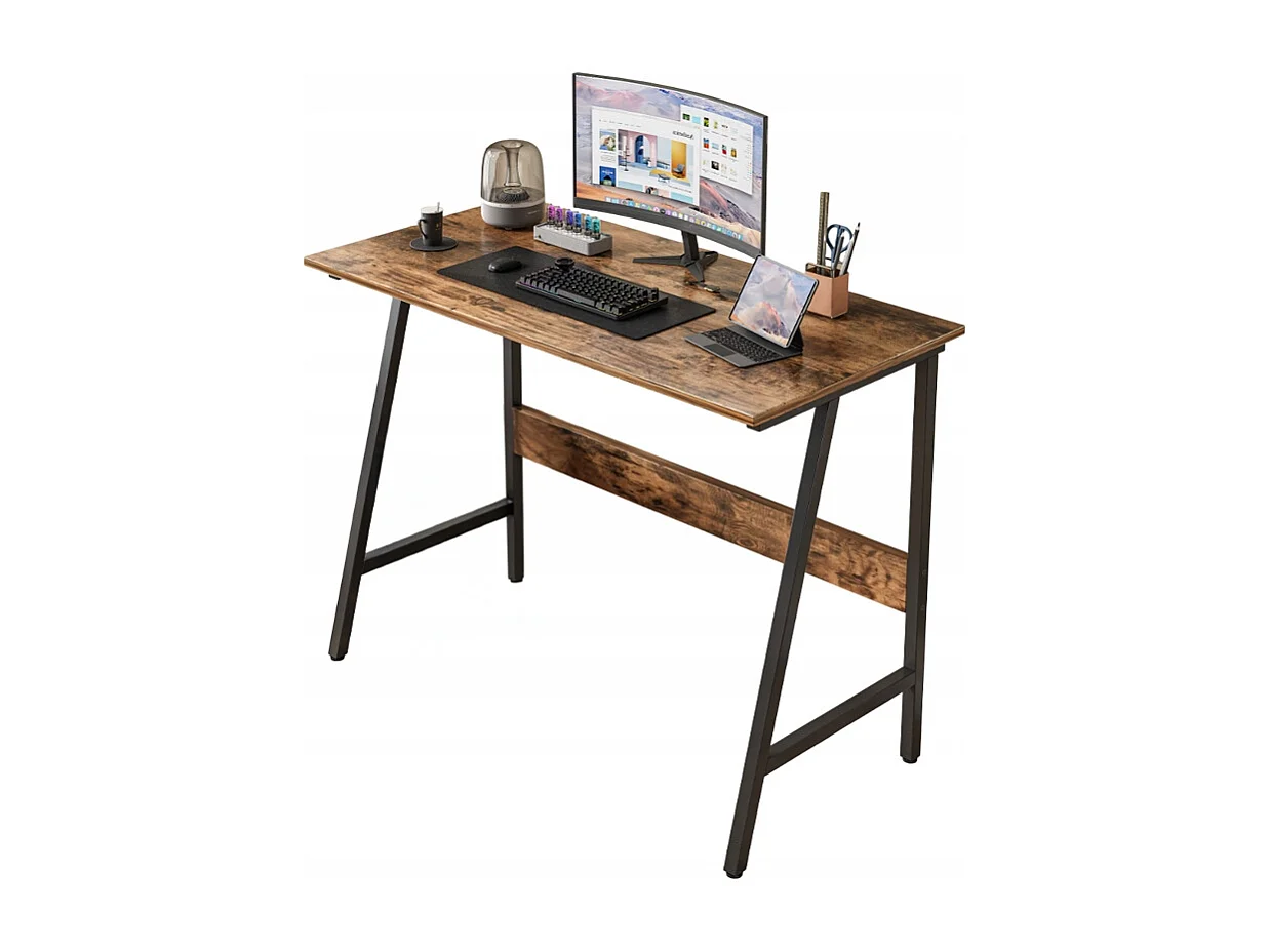 ESCRITORIO DE ORDENADOR LOFT INDUSTRIAL ESCOLAR RÚSTICO RETRO MADERA 100 CM