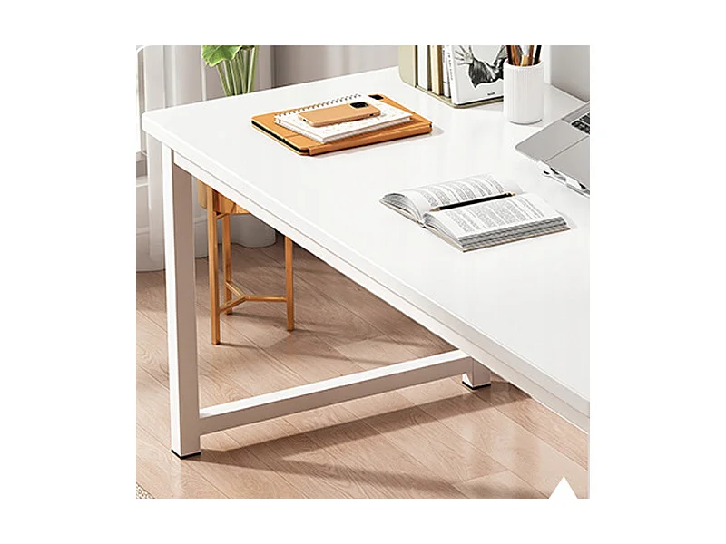BUREAU INFORMATIQUE TABLE BLANCHE POUR ADOLESCENTS ÉCOLE INDUSTRIELLE LOFT 120 CM