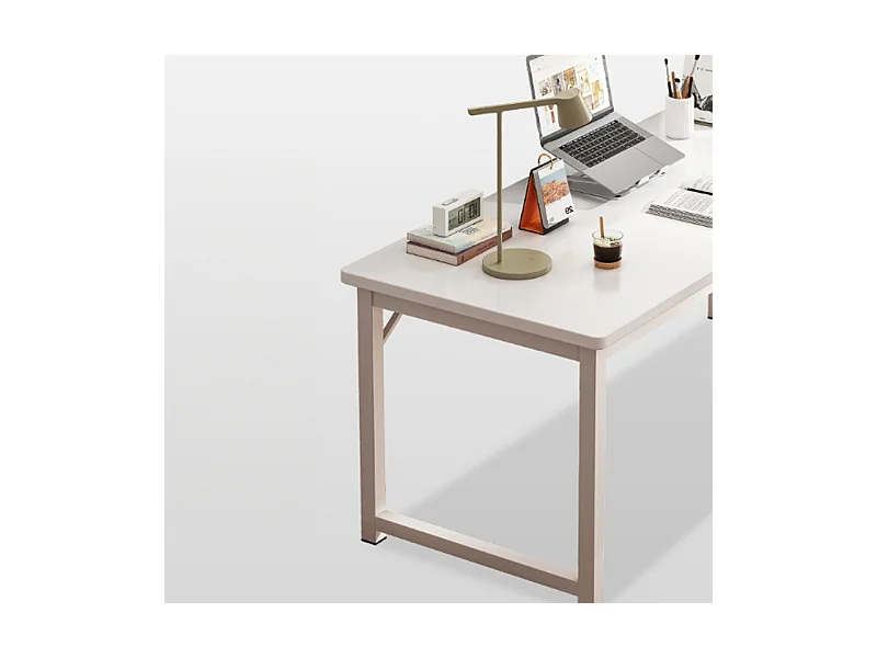 BUREAU INFORMATIQUE TABLE BLANCHE POUR ADOLESCENTS ÉCOLE INDUSTRIELLE LOFT 120 CM