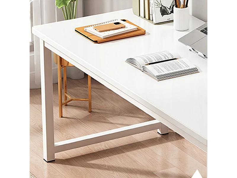 BUREAU INFORMATIQUE TABLE BLANCHE POUR ADOLESCENTS ÉCOLE INDUSTRIELLE LOFT 120 CM