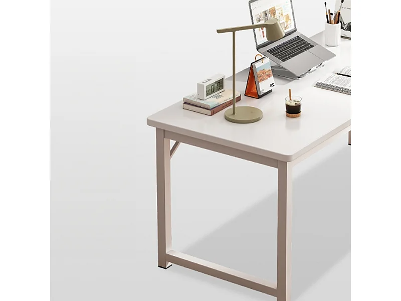 BUREAU INFORMATIQUE TABLE BLANCHE POUR ADOLESCENTS ÉCOLE INDUSTRIELLE LOFT 120 CM