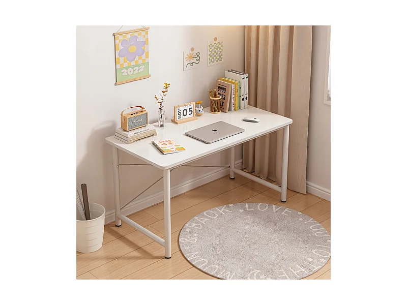 ESCRITORIO PARA ORDENADOR JUVENIL MESA BLANCA MODERNA GRANDE 100 CM