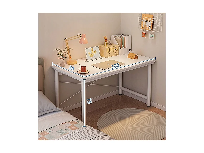 ESCRITORIO PARA ORDENADOR JUVENIL MESA BLANCA MODERNA GRANDE 100 CM