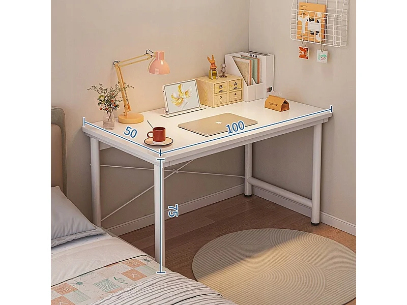 Biurko komputerowe młodzieżowe stolik białe nowoczesne duże 100 cm