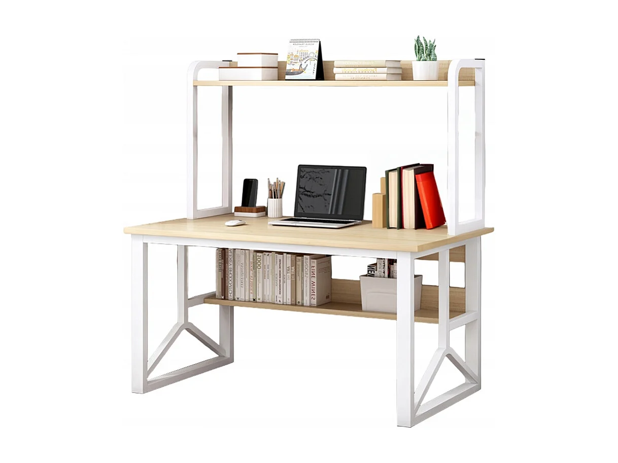 Biurko komputerowe jasny dąb laptop stolik gamingowe nowoczesne 120 cm