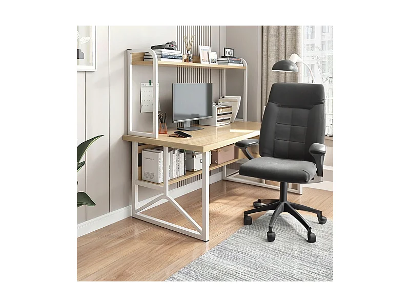 Biurko komputerowe jasny dąb laptop stolik gamingowe nowoczesne 120 cm