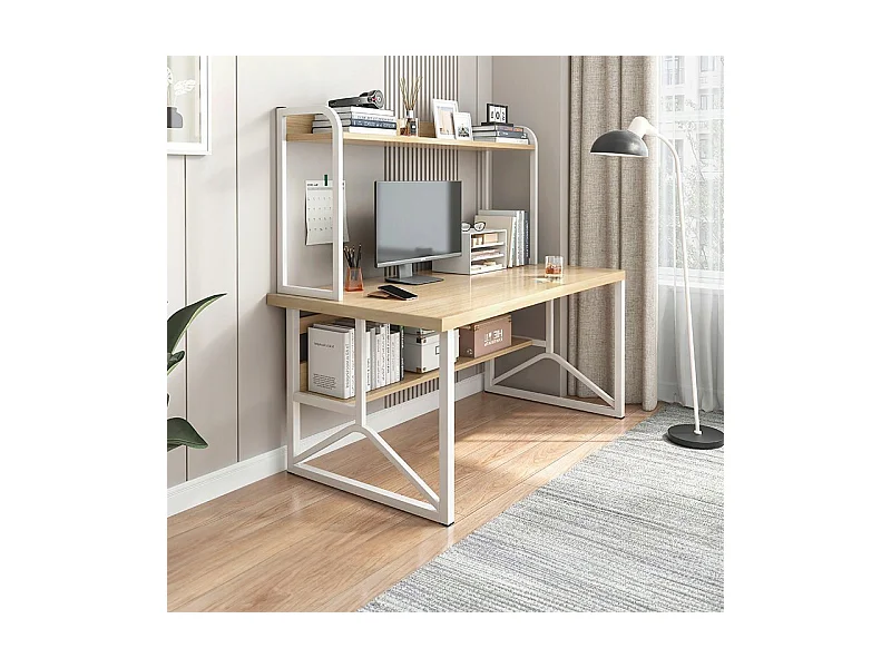 Biurko komputerowe jasny dąb laptop stolik gamingowe nowoczesne 120 cm