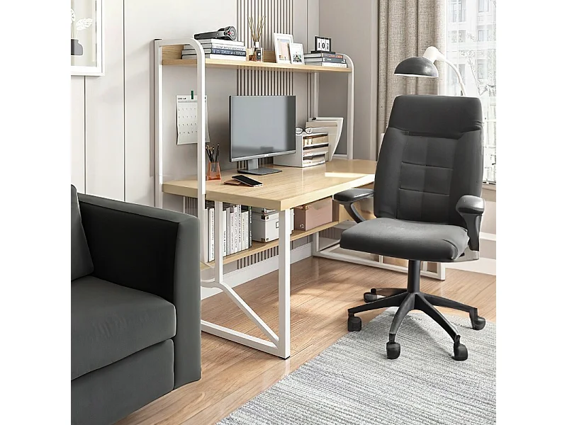 Biurko komputerowe jasny dąb laptop stolik gamingowe nowoczesne 120 cm