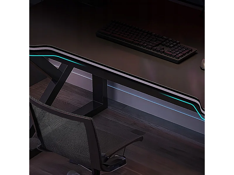 Biurko gamingowe stół gamingowy dla gracza komputerowe czarne duże loft
