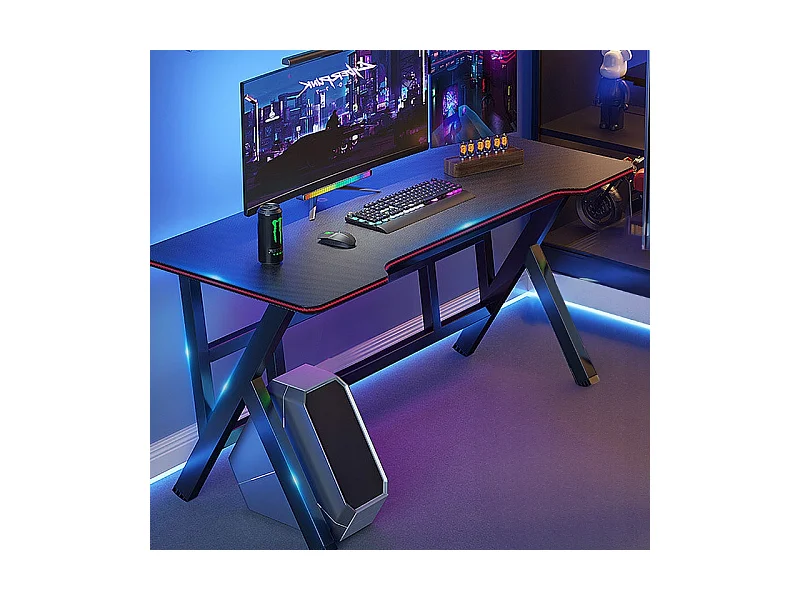 BUREAU GAMING TABLE POUR JOUEUR INFORMATIQUE NOIR GRAND MODERNE LOFT