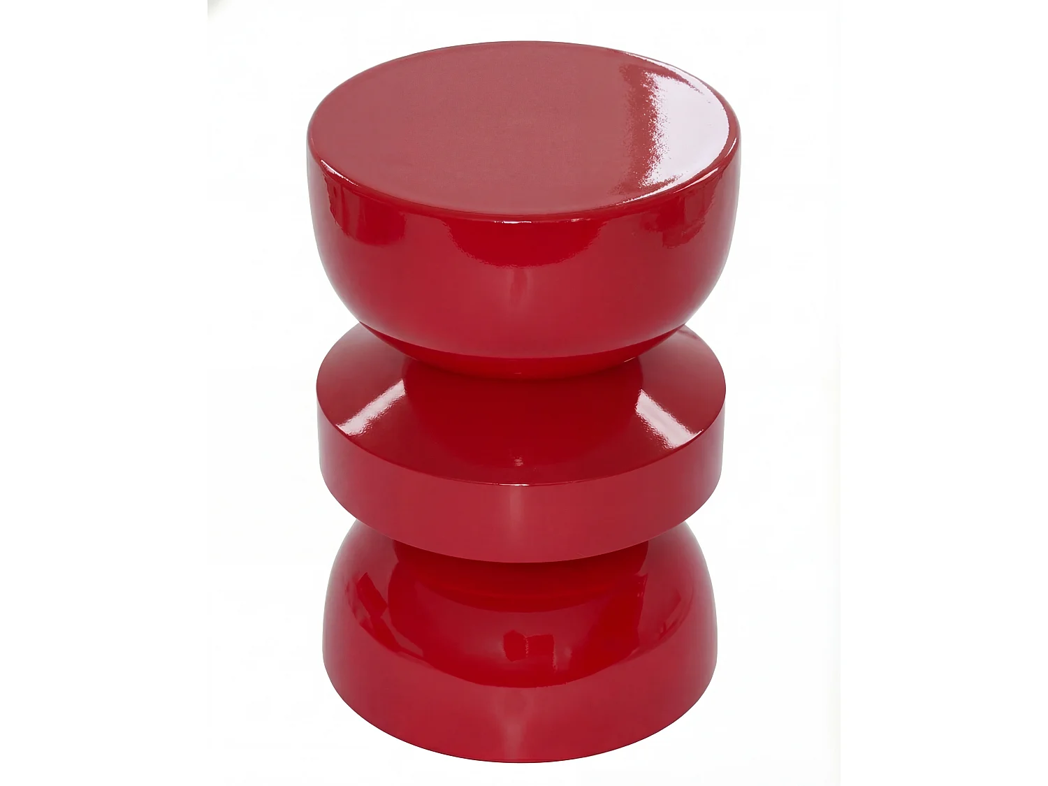 Table d'appoint en métal - Rouge - TUVAMI