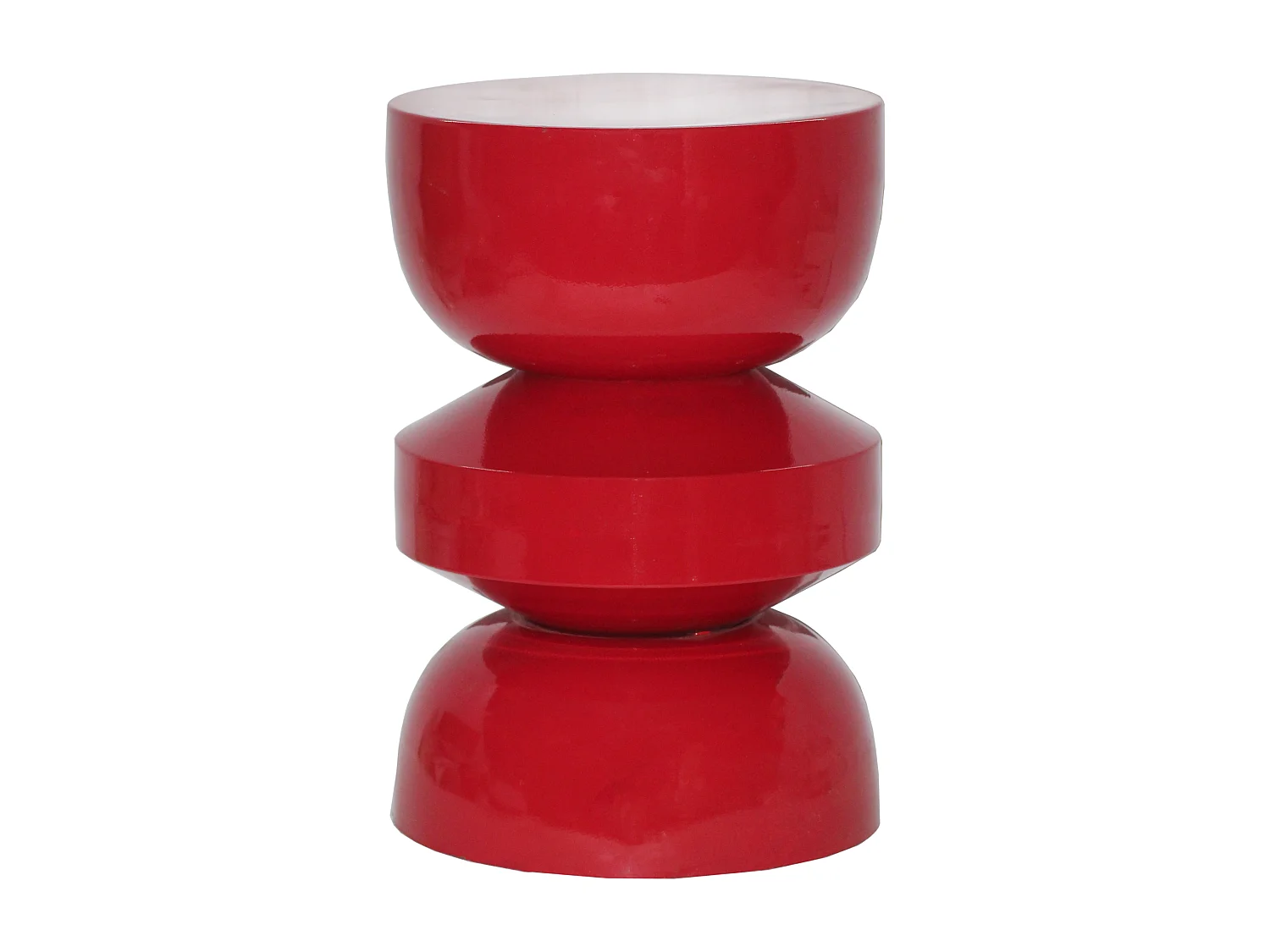 Table d'appoint en métal - Rouge - TUVAMI