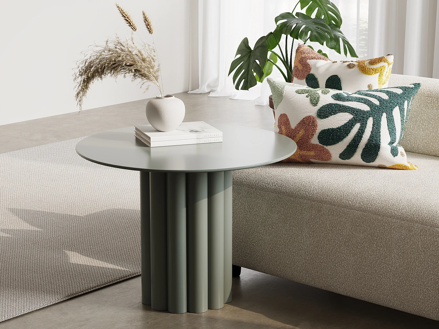 Table d'appoint en métal - Kaki - WODOLI