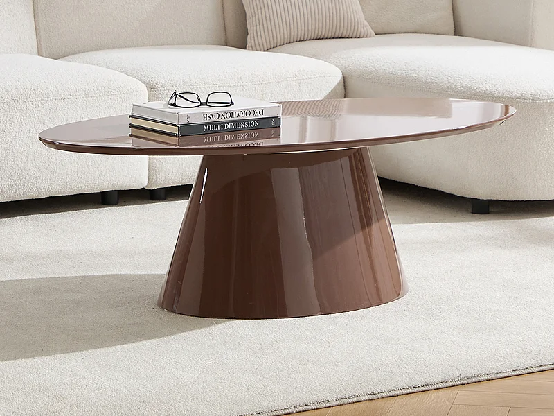 Table basse en MDF - Brun laqué - ANTELADA