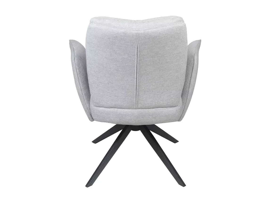Chaise tissu gris pivotante avec retour automatique et ressorts POLYCA