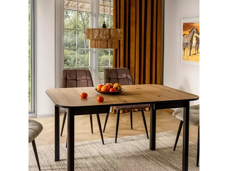 Chaise velours cappuccino pieds métal noir mat confort raffiné TIRRES