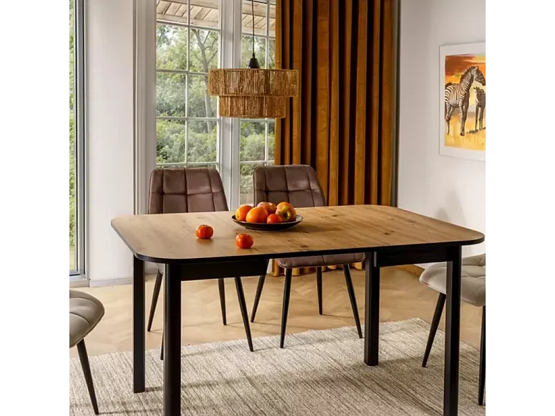 Chaise velours cappuccino pieds métal noir mat confort raffiné TIRRES