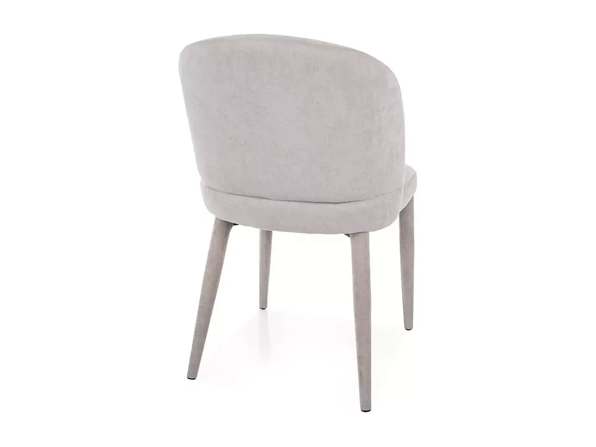 Chaise grise  LYRO en tissu avec assise confortable et pieds textile