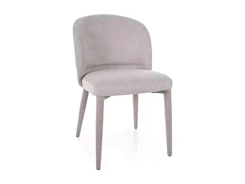 Chaise grise  LYRO en tissu avec assise confortable et pieds textile