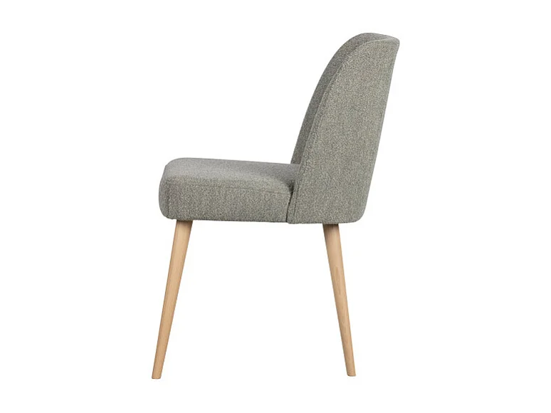 Chaise nordique en tissu bouclé NOMA