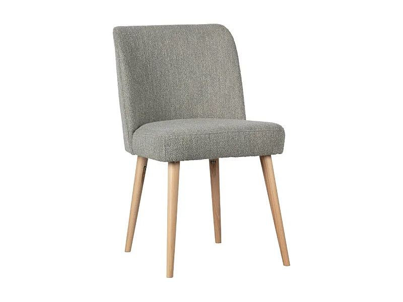 Chaise nordique en tissu bouclé NOMA