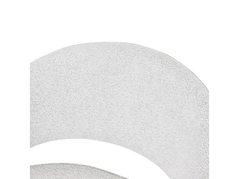 Chaise pivotante en tissu doux beige avec accoudoirs design, rotation 180° MASEE