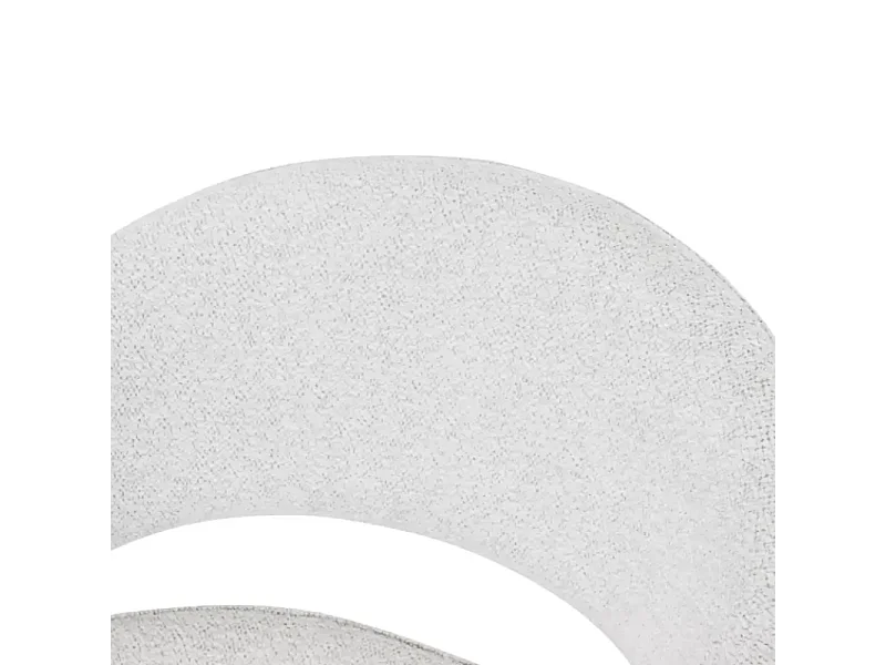 Chaise pivotante en tissu doux beige avec accoudoirs design, rotation 180° MASEE