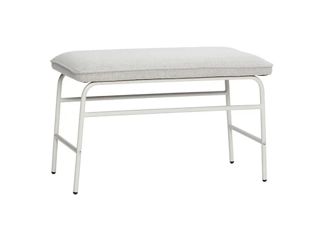Banc en tissu moderne gris MITTY