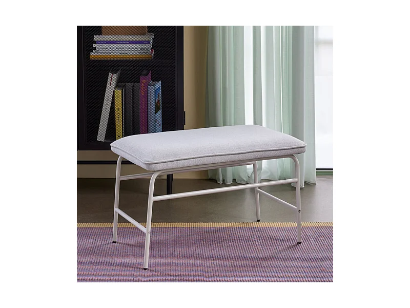 Banc en tissu moderne gris MITTY