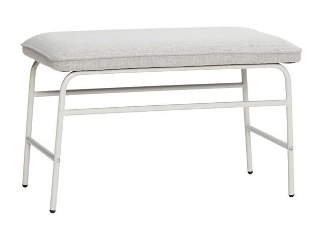 Banc en tissu moderne gris MITTY